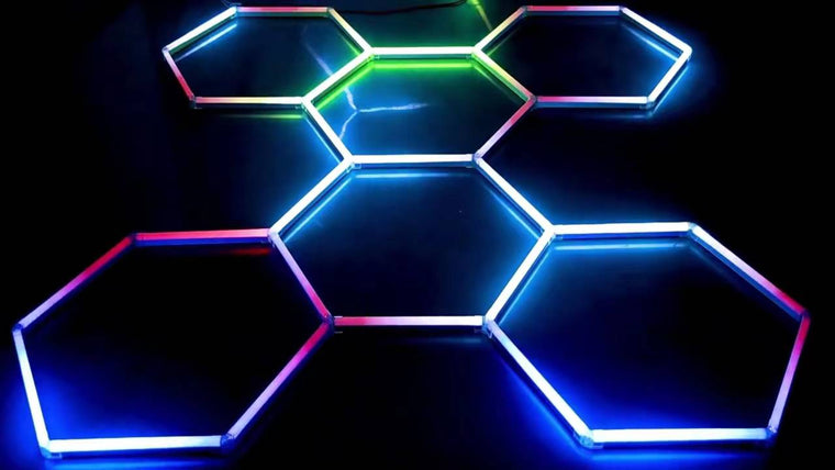 Hexagon RGB LED Lighting 8’ x 8’ — SV Luminary hex LED lighting kit